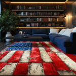 Affichez votre patriotisme et votre style avec le tapis États-Unis d'Amérique. Cet objet de décoration unique apporte une touche de fierté nationale et s'intègre parfaitement à votre intérieur ou à votre bureau.