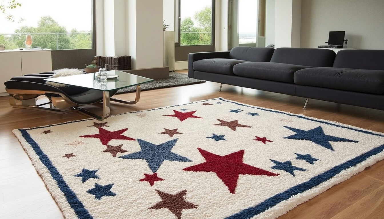 Affichez votre patriotisme avec un tapis États-Unis d'Amérique. Cet élégant objet de décoration est parfait pour apporter une touche de fierté américaine et une touche d'originalité à n'importe quelle pièce de votre maison.