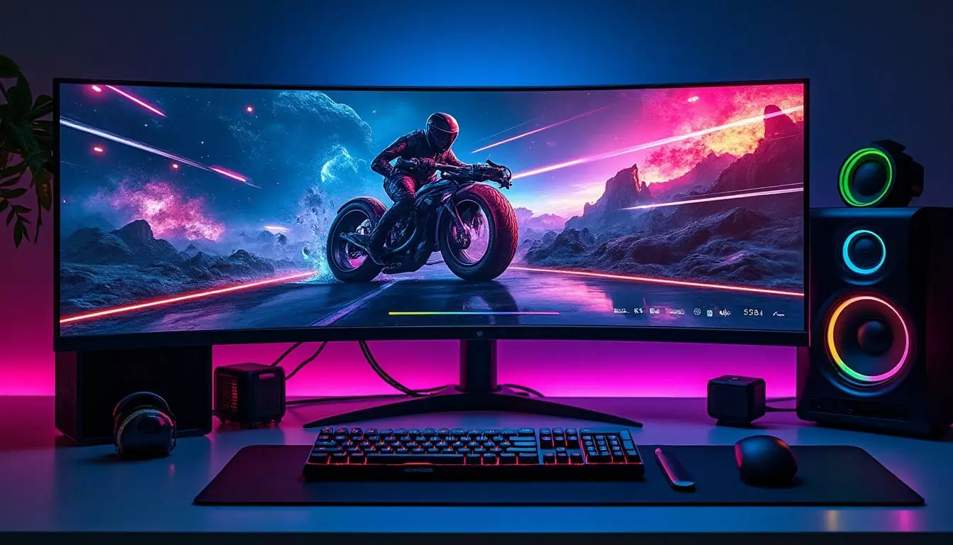découvrez des performances ultra-fluides grâce à la technologie nvidia dlss 4.5 multi frame generation, qui augmente votre taux de rafraîchissement pour une expérience visuelle et de jeu améliorée.