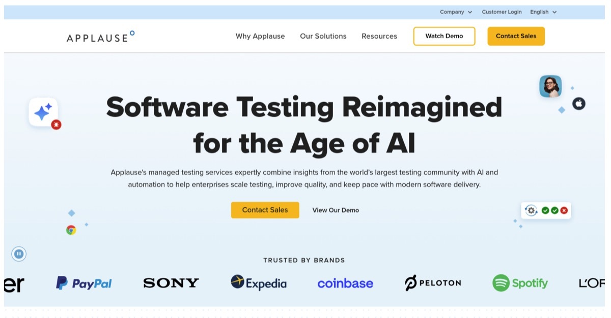 Applause Testing - Best for Enterprise Software Testing and Digital Testing