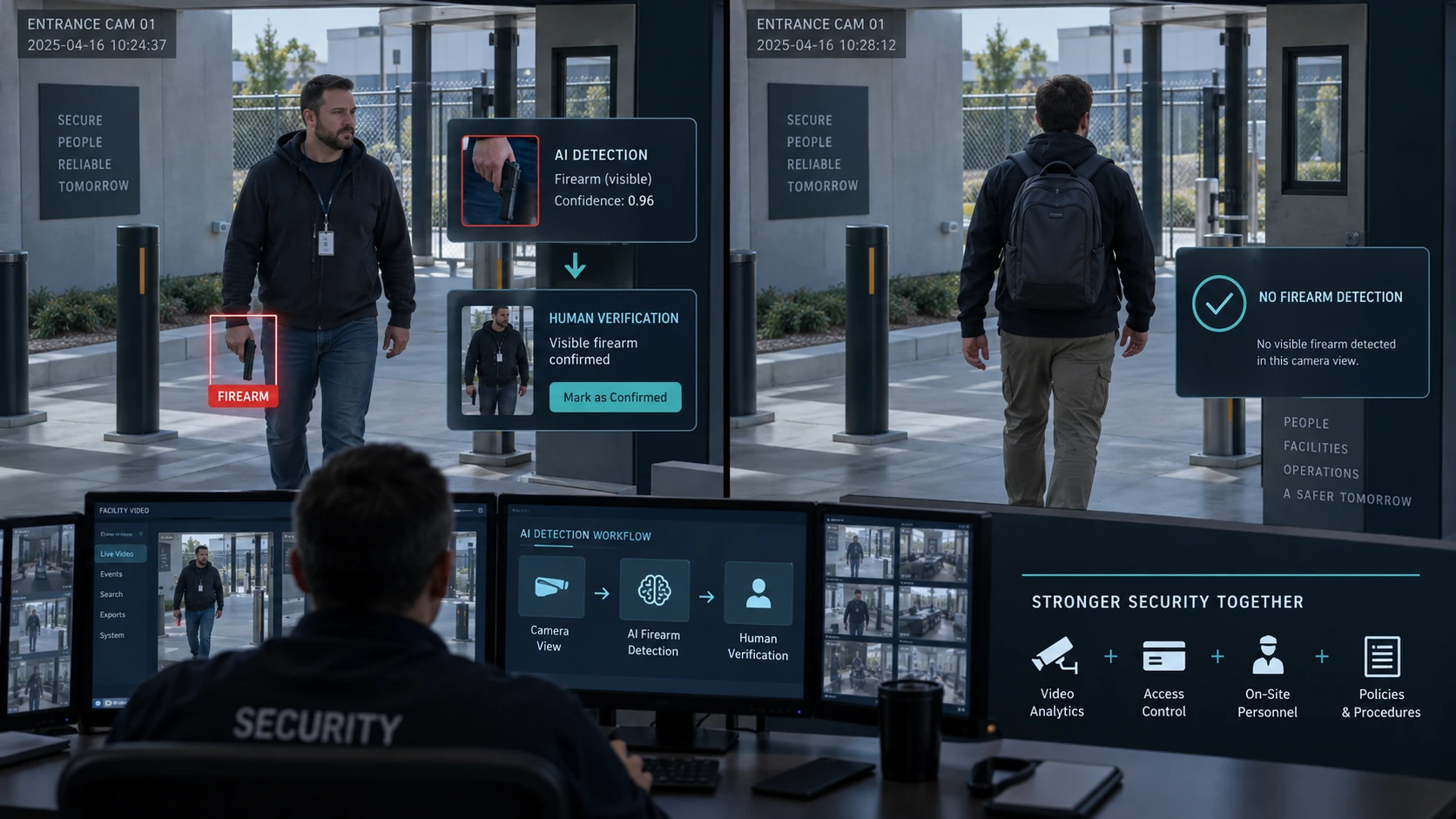 What firearm detection does not do